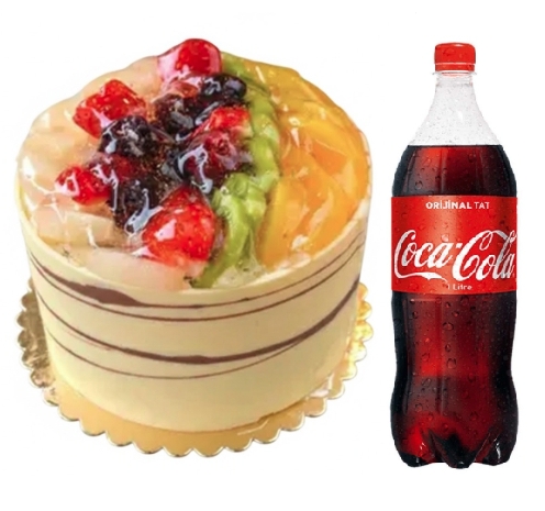 4 ile 6 kişilik karışık mevsim meyveli yaş pasta 1 lt cola online siparişe özel indirimli fiyat. Isparta pasta