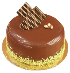 4 ile 6 kişilik yuvarlak sade çikolatalı yaş pasta Isparta pasta