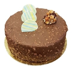 4 ile 6 kişilik yuvarlak sade çikolatalı yaş pasta Isparta pasta