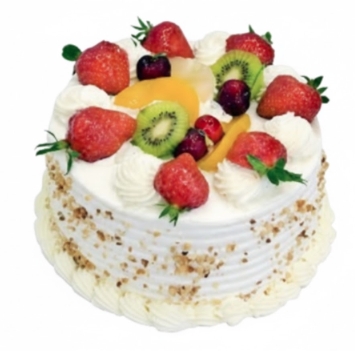 4 kişilik yuvarlak karışık meyveli yaş pasta Isparta pasta