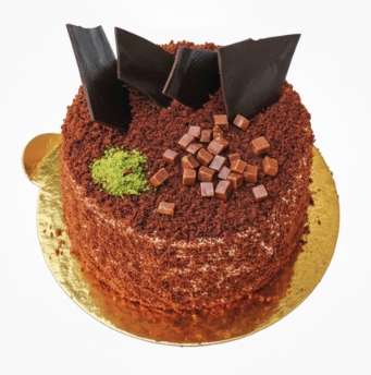4 kişilik yuvarlak sade çikolatalı yaş pasta Isparta pasta