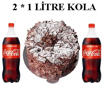 6-9 Kişilik Parça Çikolatalı Yaş Pasta & 2x1 Lt Cola Isparta pasta