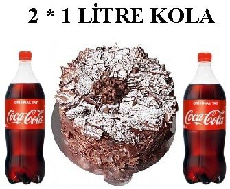 6-9 Kişilik Parça Çikolatalı Yaş Pasta & 2x1 Lt Cola Isparta pasta
