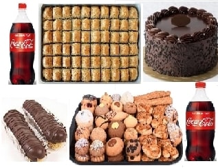Geleneksel ve Modern Tatlar Bir Arada Baklava ve Pasta Karma Paketi Isparta pasta