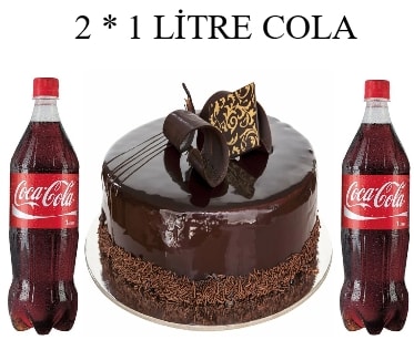 Klasik Çikolata Keyfi: Pasta ve 2x1 Lt Cola Paketi Isparta pasta